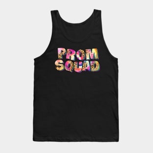 Prom Squad Tie Dye Leopard Prom Graduation Matching Group Tank Top